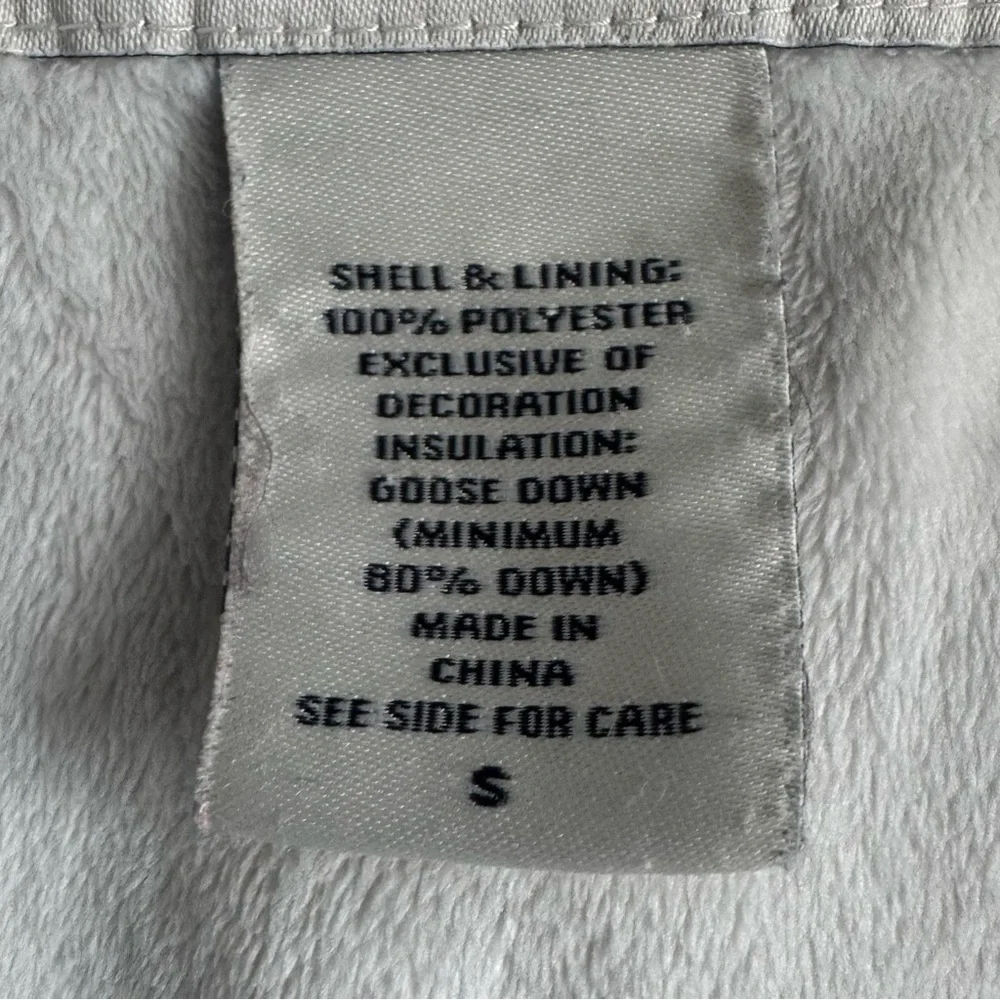 Eddie Bauer Goose Down Hooded Puffer Jacket White Warm Winter Coat Small